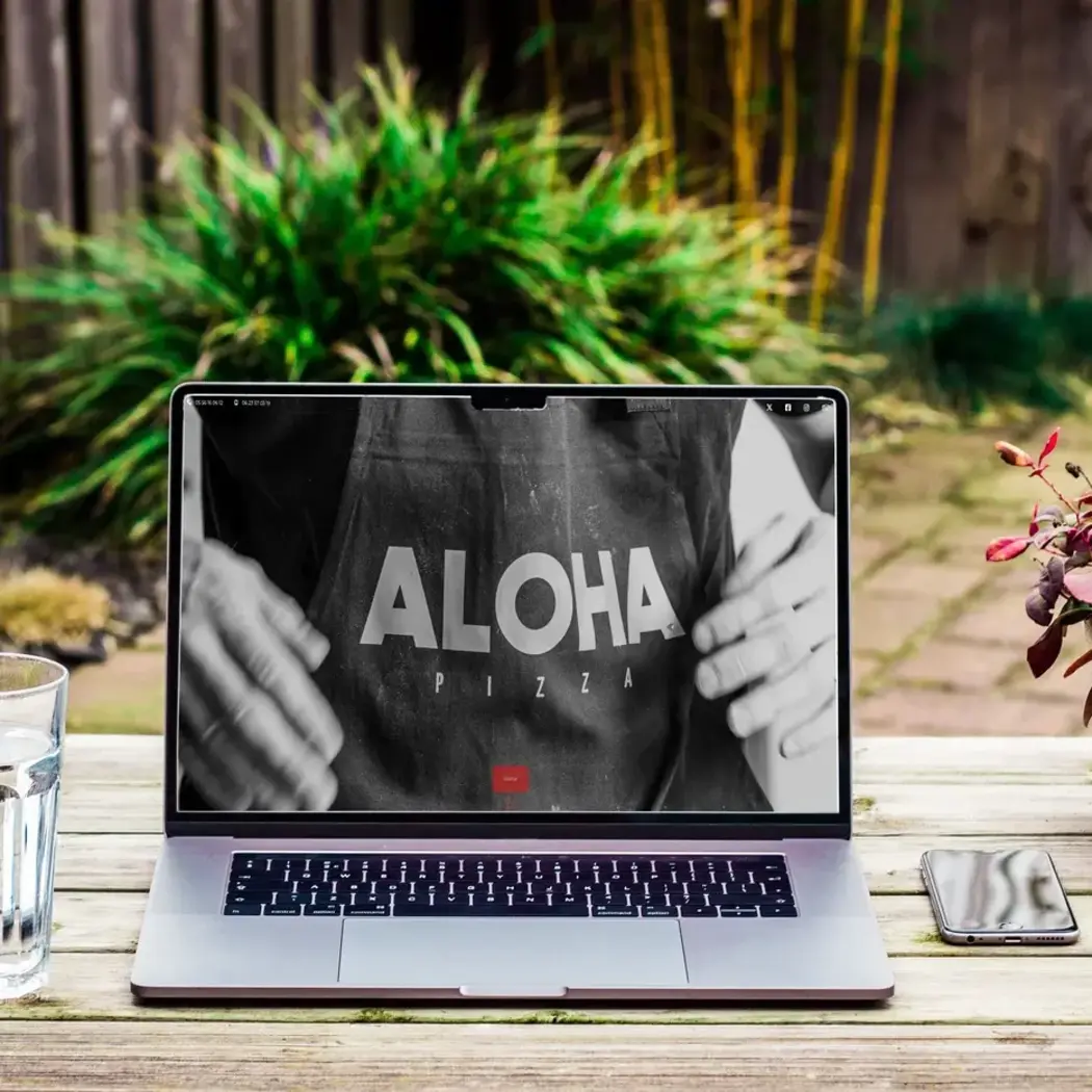 Mockup du site alohapizza
