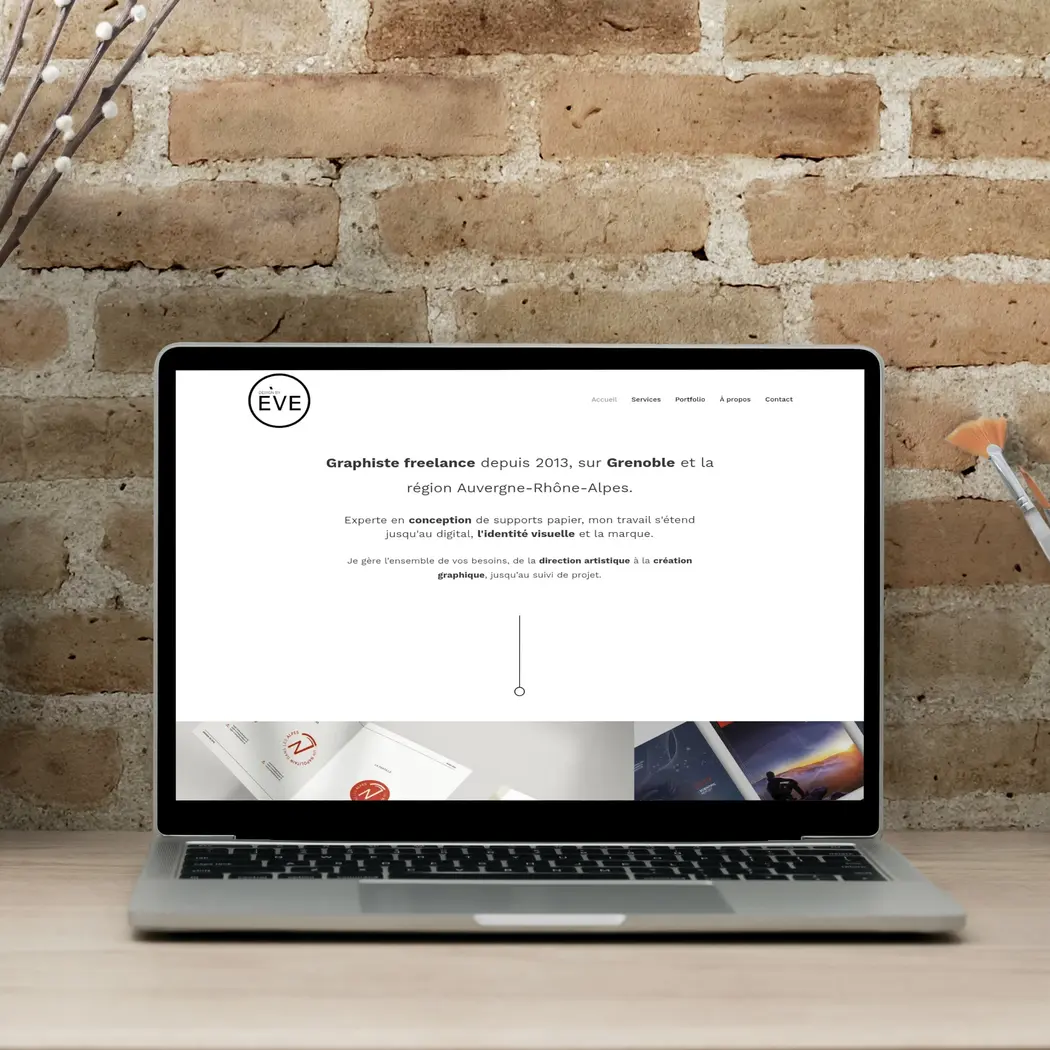 Mockup du site design by eve