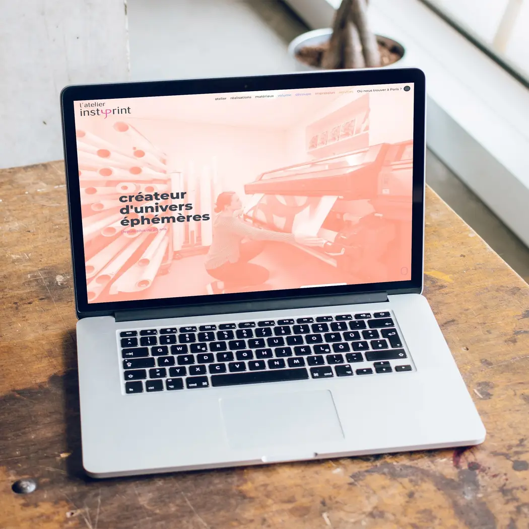 Mockup du site instyprint