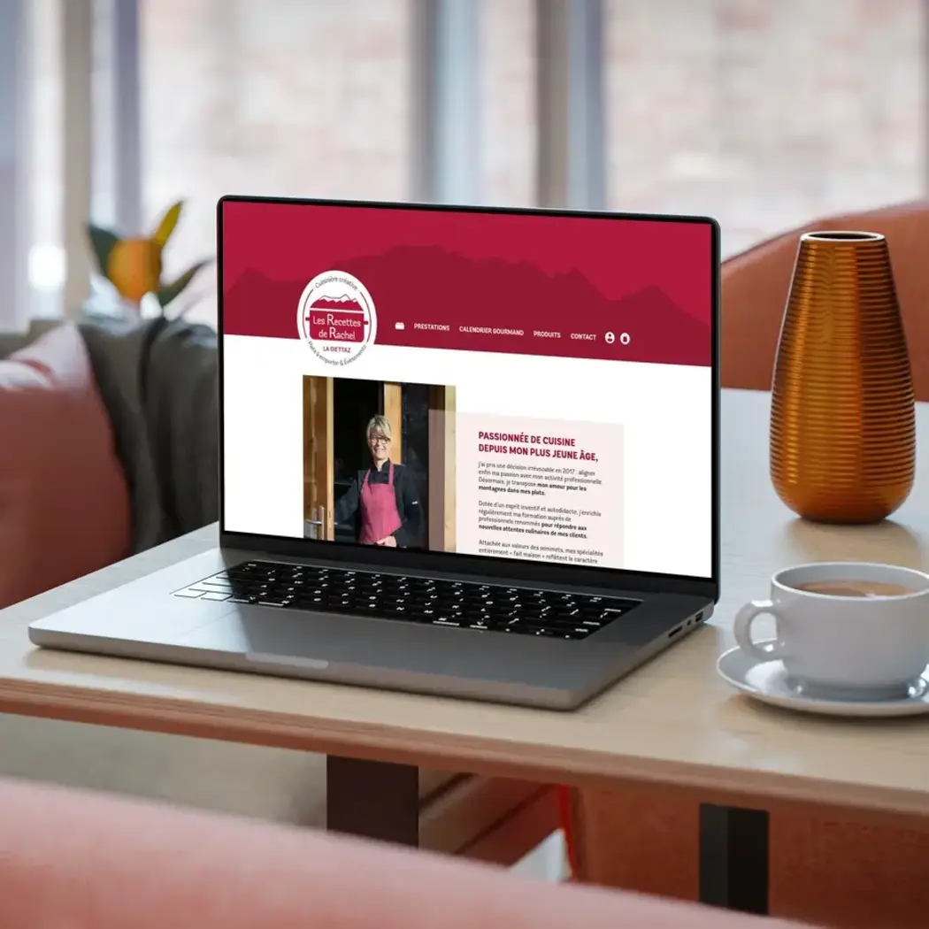 Mockup du site les recettes de rachel