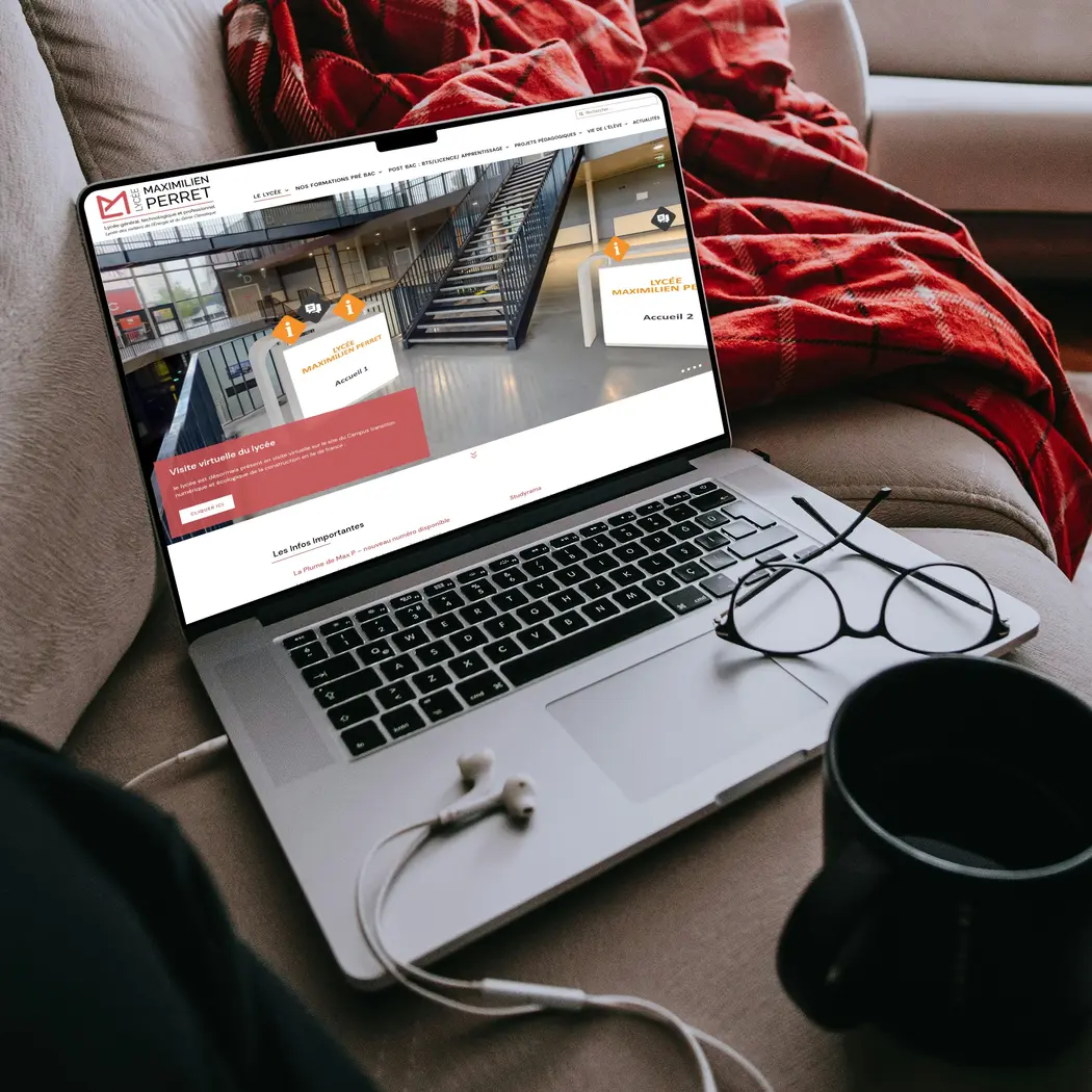 Mockup du site lycee maximilien perret