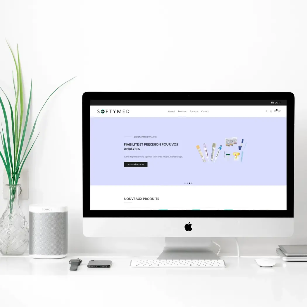 Mockup du site softymed