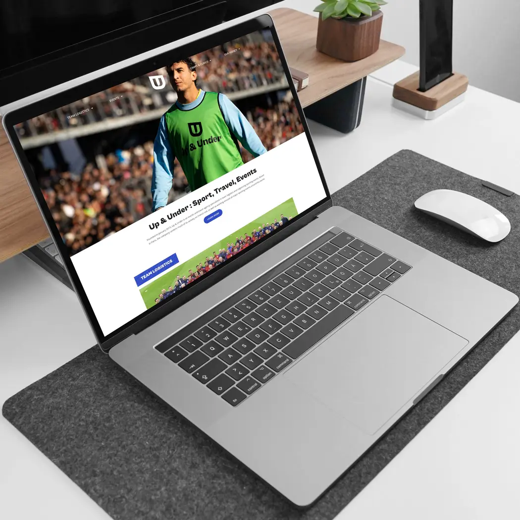 Mockup du site up and under paris