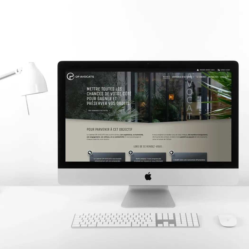 Mockup du site du cabinet op avocat