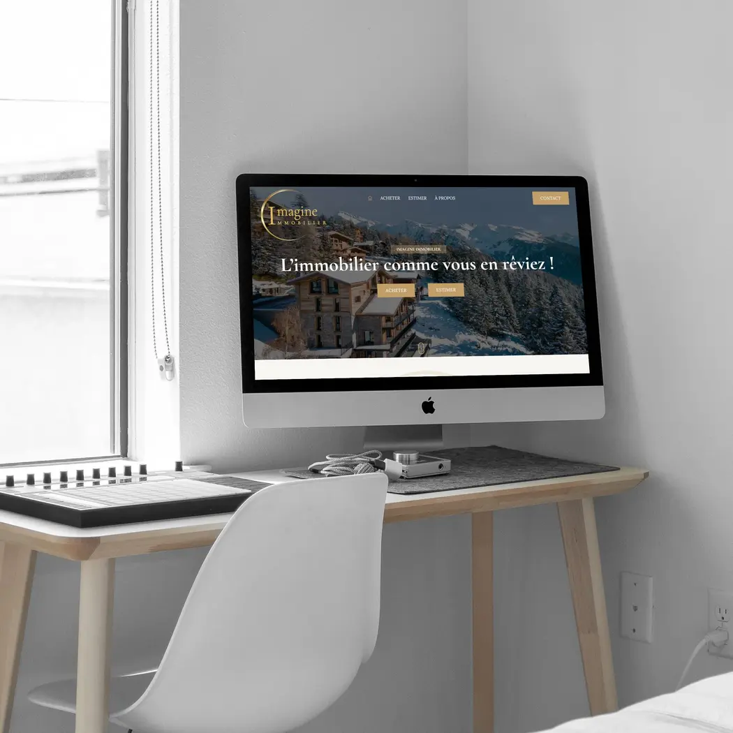 Mockup du site imagine immobilier